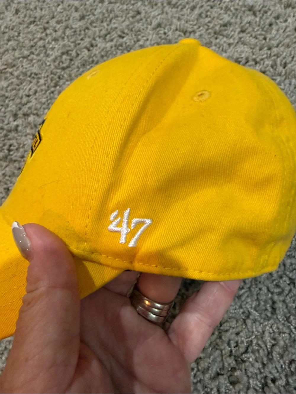 47 Marquette Yellow Embroidered Logo Cap Youth NEW